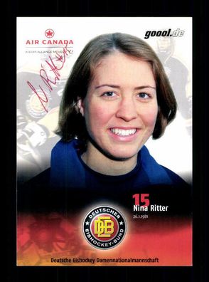 Nina Ritter Eishockey Nationalmannschaft Original Signiert + A 223541