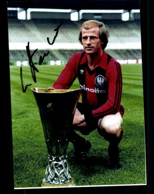 Willi Neuberger Foto Eintracht Frankfurt UEFA Pokalsieger Orig. Sign. + G 35854