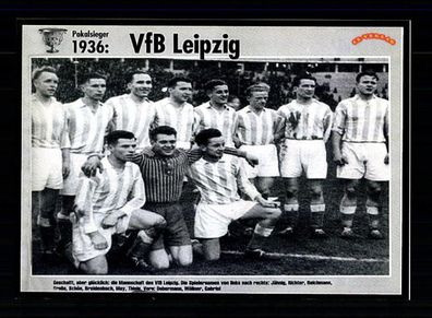 VFB Leipzig Mannschaftskarte DFB Pokalsieger 1936