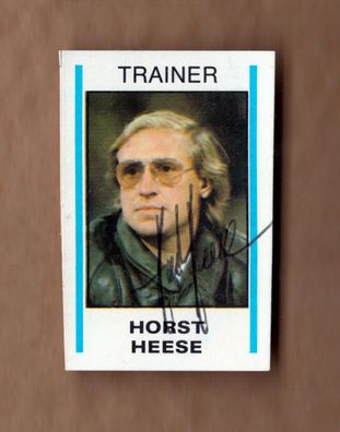 Horst Heese Panini 1981 Trainer Original Signiert ## A 223801
