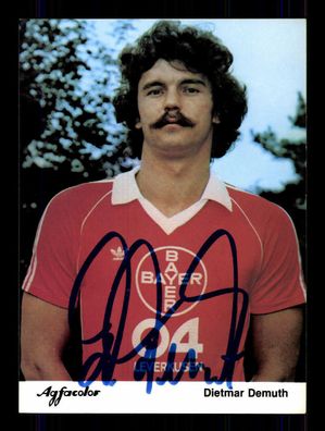 Dietmar Demuth Autogrammkarte Bayer Leverkusen 1981/82 Original Sign + A 68124