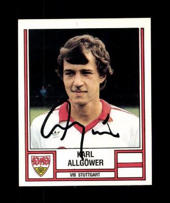 Karl Allgöwer VfB Stuttgart Panini Sammelbild 1982 Orig Sign. # A 223869