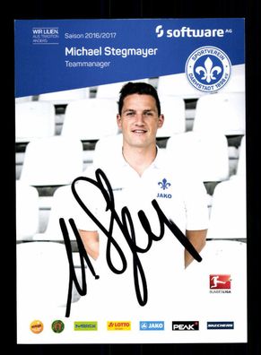 Michael Stegmayer Autogrammkarte SV Darmstadt 98 2016-17 Original Sign + A 150669