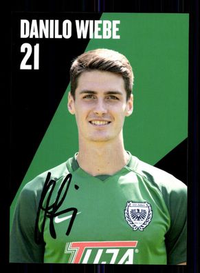 Danilo Wiebe Autogrammkarte Preußen Münster 2017-18 Original Signiert + A 224254