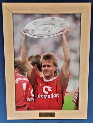 Hans Dorfner Bayern München Deutscher Meister 1987 / 1989 / 1990 Original Sign