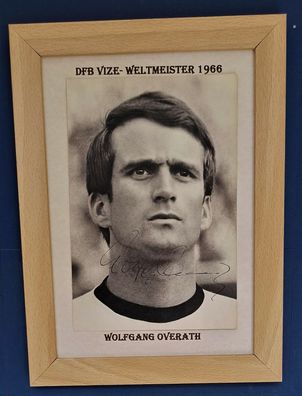 Wolfgang Overath DFB Vize Weltmeister 1966 Original Signiert