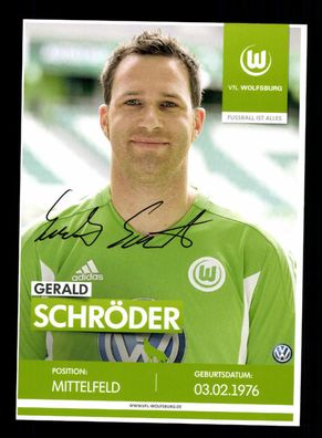 Gerald Schröder Autogrammkarte VFL Wolfsburg Tratitionself Original Sig + A 171596
