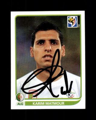 Karim Matmour Panini Sammelbild WM 2010 Algerien Orig. Signiert # A 223887