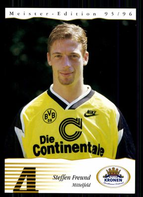 Steffen Freund Autogrammkarte Borussia Dortmund 1995/96 Kronen AK + A 223937
