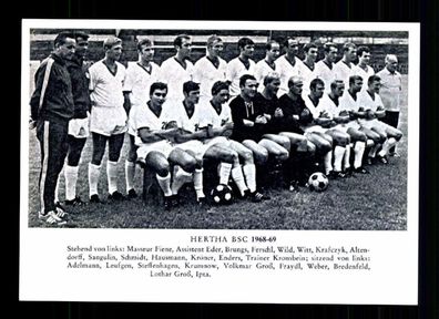 Hertha BSC Berlin Mannschaftskarte 1968-69 TOP