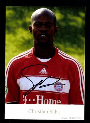 Christian Saba Autogrammkarte Bayern München II 2008-09 Original Signiert