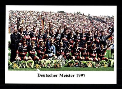 FC Bayern München Mannschaftskarte Deutscher Meister 1997 + 2