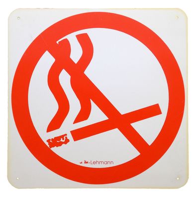 Schild "Rauchen verboten", Hinweisschild, Verbotsschild, 25x25 cm, Fehler 1