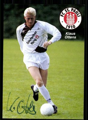 Klaus Ottens Autogrammkarte FC ST. Pauli 1990-91 Original Signiert + A 223614