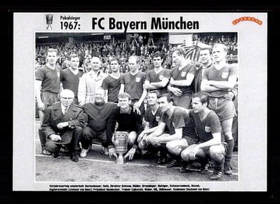 FC Bayern München Mannschaftskarte DFB Pokalsieger 1967