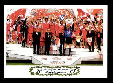 FC Bayern München Mannschaftskarte Deutscher Meister 2005