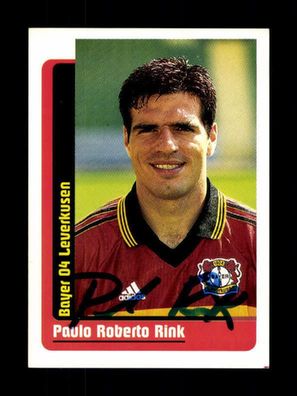 Paulo Roberto Rink Bayer Leverkusen Panini Sammelbild 1999 Orig Sign. # A 223850
