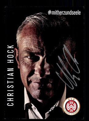 Christian Hock Autogrammkarte SV Wehen Wiesbaden 2017-18 Original Sign + A 224089