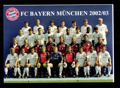 FC Bayern München Mannschaftskarte 2002-03
