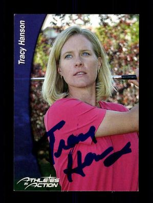 Tracy Hanson Autogrammkarte Original Signiert Golf + A 223438