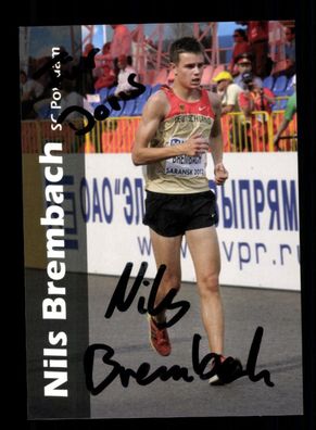 Nils Brembach Autogrammkarte Original Signiert Leichtathletik + A 223258