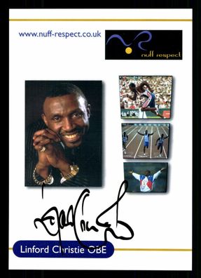 Linfor Christie Olympiasieger 1992 Autogrammkarte Original Signiert + G 35841