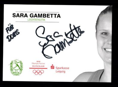 Sara Gambetta Autogrammkarte Original Signiert Leichtathletik + A 223298