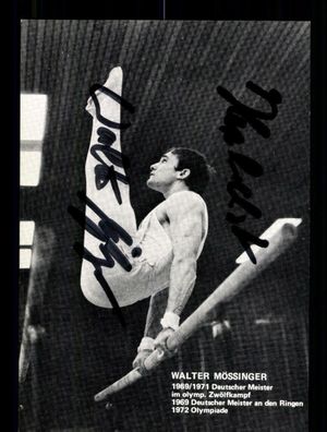 Walter Mössinger Autogrammkarte Original Signiert Turnen + A 223363