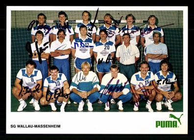 Mannschaftskarte SG Wallau Massenheim 1987-88 17xOriginal Signiert + G 37088