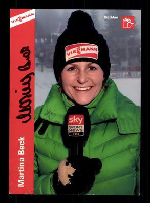 Martina Beck Autogrammkarte Original Signiert Biathlon + A 224252