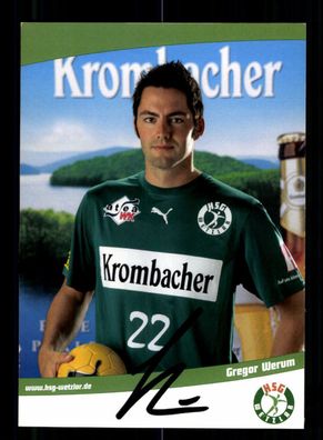 Gregor Werum Autogrammkarte HSG Wetzler Original Signiert + A 223369