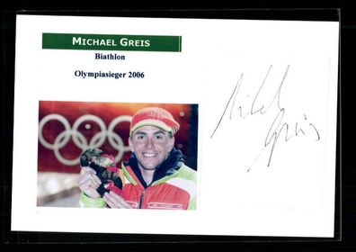 Michael Greis Olympiasieger 2006 Biathlon Original Signiert + A 224109