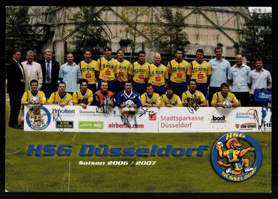 Original Mannschaftskarte HSG Düsseldorf 2006-07 8x Original Signiert + G 35851