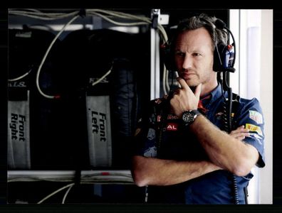 Christian Horner Red Bull Team Chef Formel 1 Original Signiert + G 36743