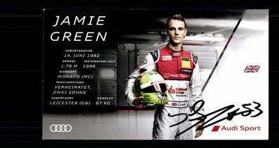 Jamie Green Autogrammkarte Original Signiert Motorsport + G 35963