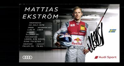 Mattias Ekström Autogrammkarte Original Signiert Motorsport + G 36734