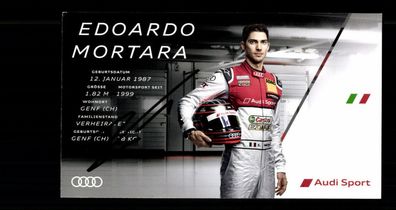 Edoardo Mortara Autogrammkarte Original Signiert Motorsport + G 36736