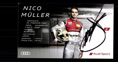 Nico Müller Autogrammkarte Original Signiert Motorsport + G 35965