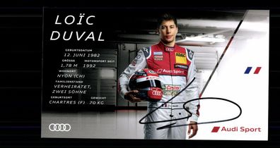 Loic Duval Autogrammkarte Original Signiert Motorsport + G 35966