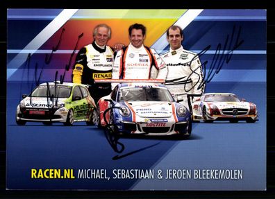 Michael , Sebastiaan und Jeroen Bleekemolen Orig. Signiert Motorsport + G 36027
