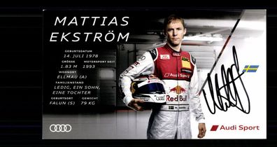 Mattias Ekström Autogrammkarte Original Signiert Motorsport + G 35971