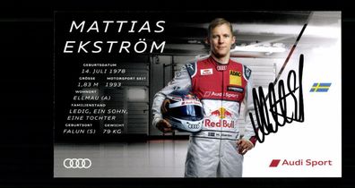 Mattias Ekström Autogrammkarte Original Signiert Motorsport + G 36733
