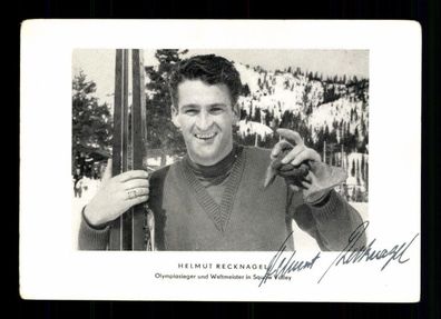 Helmut Recknagel Skispringen Olympiasieger 1960 Original Signiert + A 224047