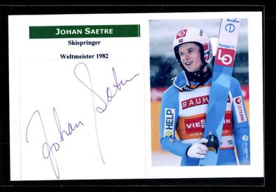 Johan Saetre Skispringer Weltmeister 1982 Original Signiert + A 224105