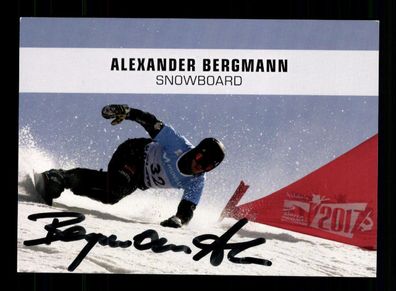 Alexander Bergmann Autogrammkarte Original Signiert Snowboard + A 223720