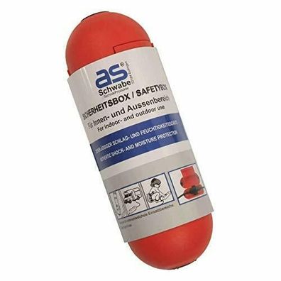 AS Schwabe 48707 Sicherheitsbox Safebox Wasserdicht Innen Außenbereich Haken Rot