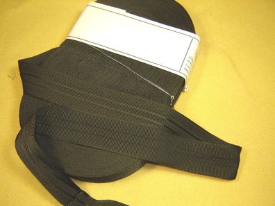 Ripsband Herren Hutband gemustert hochwertig dunkel oliv 3,2cm breit Meter RB62