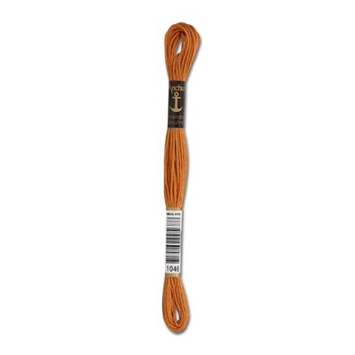 8m Anchor Stickgarn - Farbe 1046 - goldbraun mittel