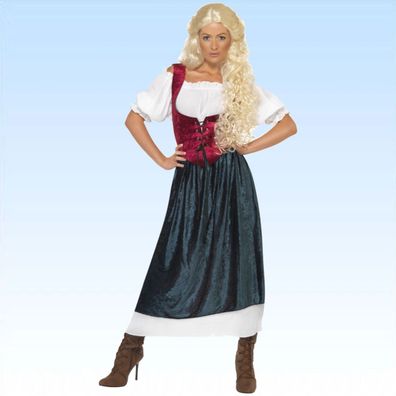 Barfrau Kostüm Samt Gr. L Wirtin Bäuerin Mittelalter Mittelalterkostüm Fasching