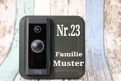 Ring Video Doorbell Wired Adapterplatte Namen/ Hausnummern - Schwarz oder Weiß
